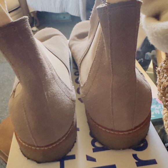 Grey suede leather boots main image 5